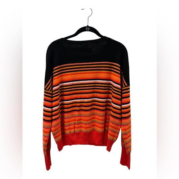 Van Kukil Women’s Cashmere multicolor striped sweater size L - Picture 2 of 7